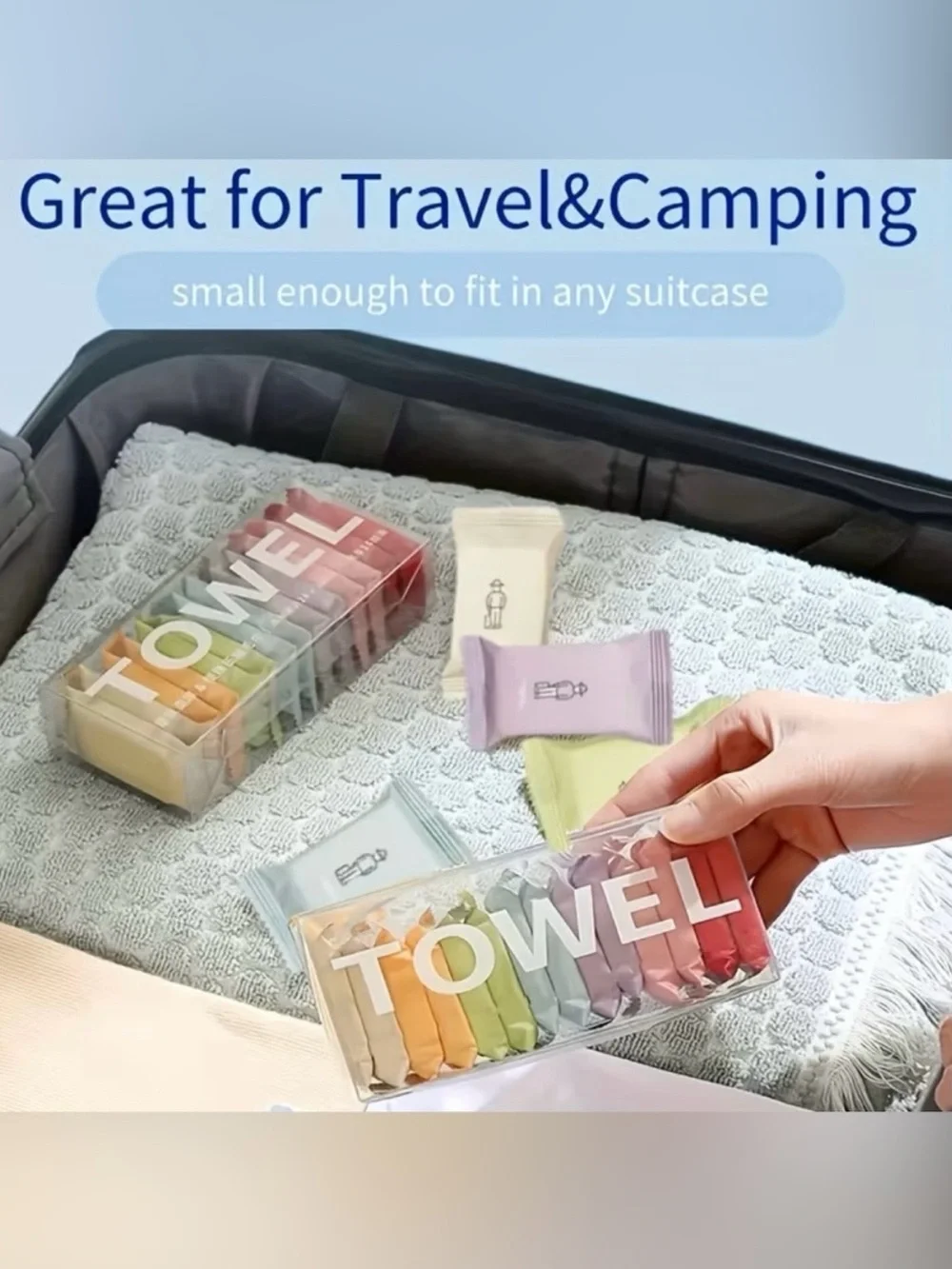 Disposable Compressed Travel Towels - 14 Pack